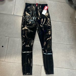 SPANX FAUX PATENT LEATHER PANTS